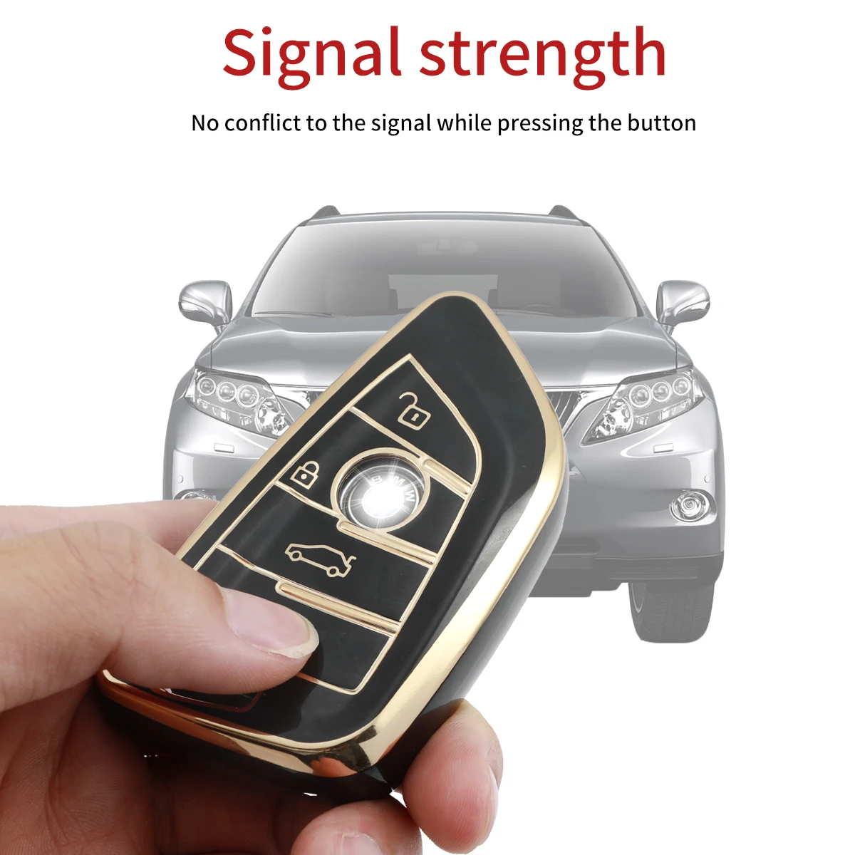Factory direct Wholesale TPU Golden line  Solft Car Key Cover for BMW X1 X3 X5 X6 X7  5 6 7 Series