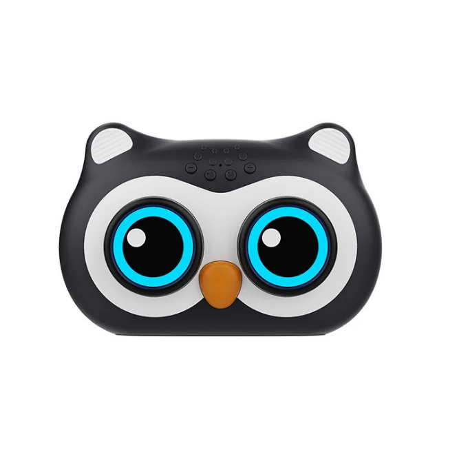 Cut Speaker Owl Design Build in Battery TWS Bass Stereo RGB Lights Children Mini Wireless Speaker Gift