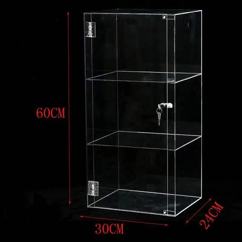 Custom Clear Acrylic Display Locking Acrylic Showcase Clear