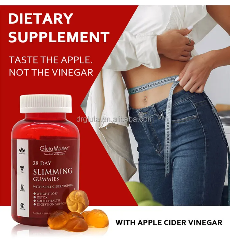 Gluta Mater 28 Day Slimming Gummies With Organic Apple Cider Vinegar