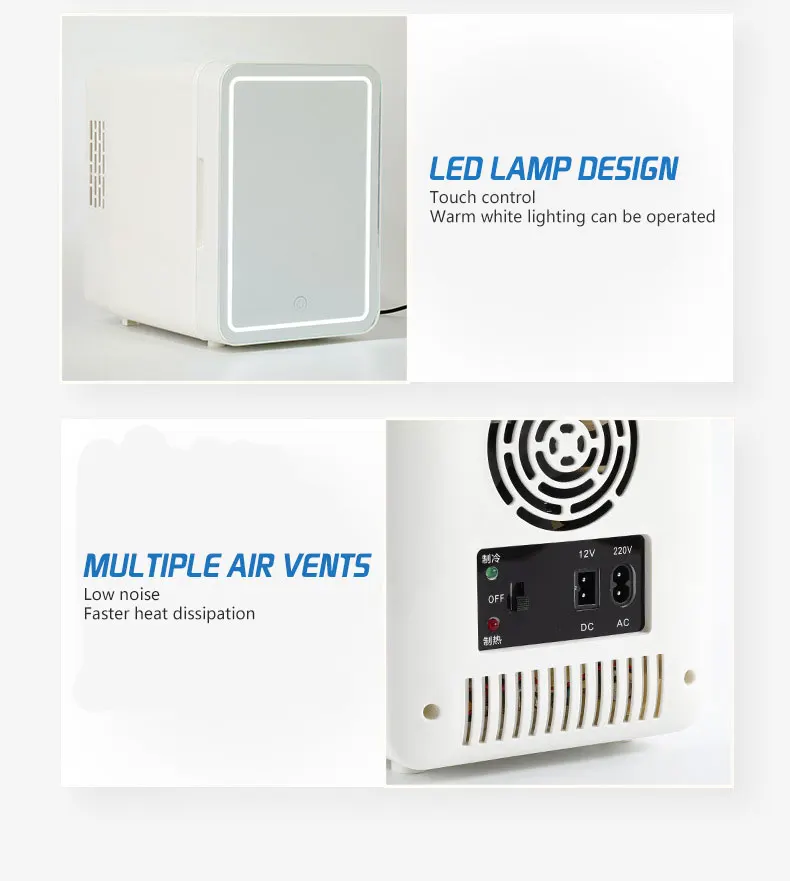 Portable Drink Refrigerator 4l Skincare Cosmetic Fridge Green Beauty