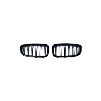Hot Sale Bumper Front Grille For Bmw 5 Series F10 F11 F18 2010-2017 Glossy Black Double Flat Noodles Front Grille Auto Part