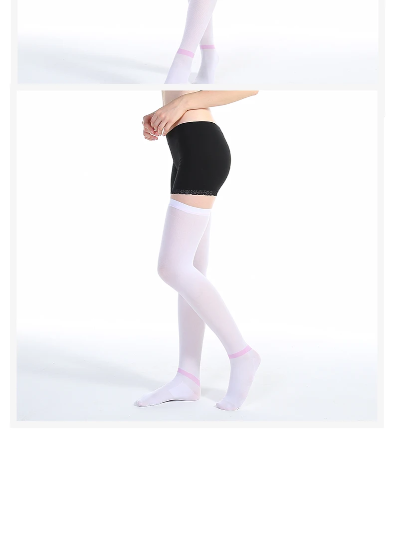 Knitted Dvt Medical Anti Embolism Socks Thigh High Anti Embolism