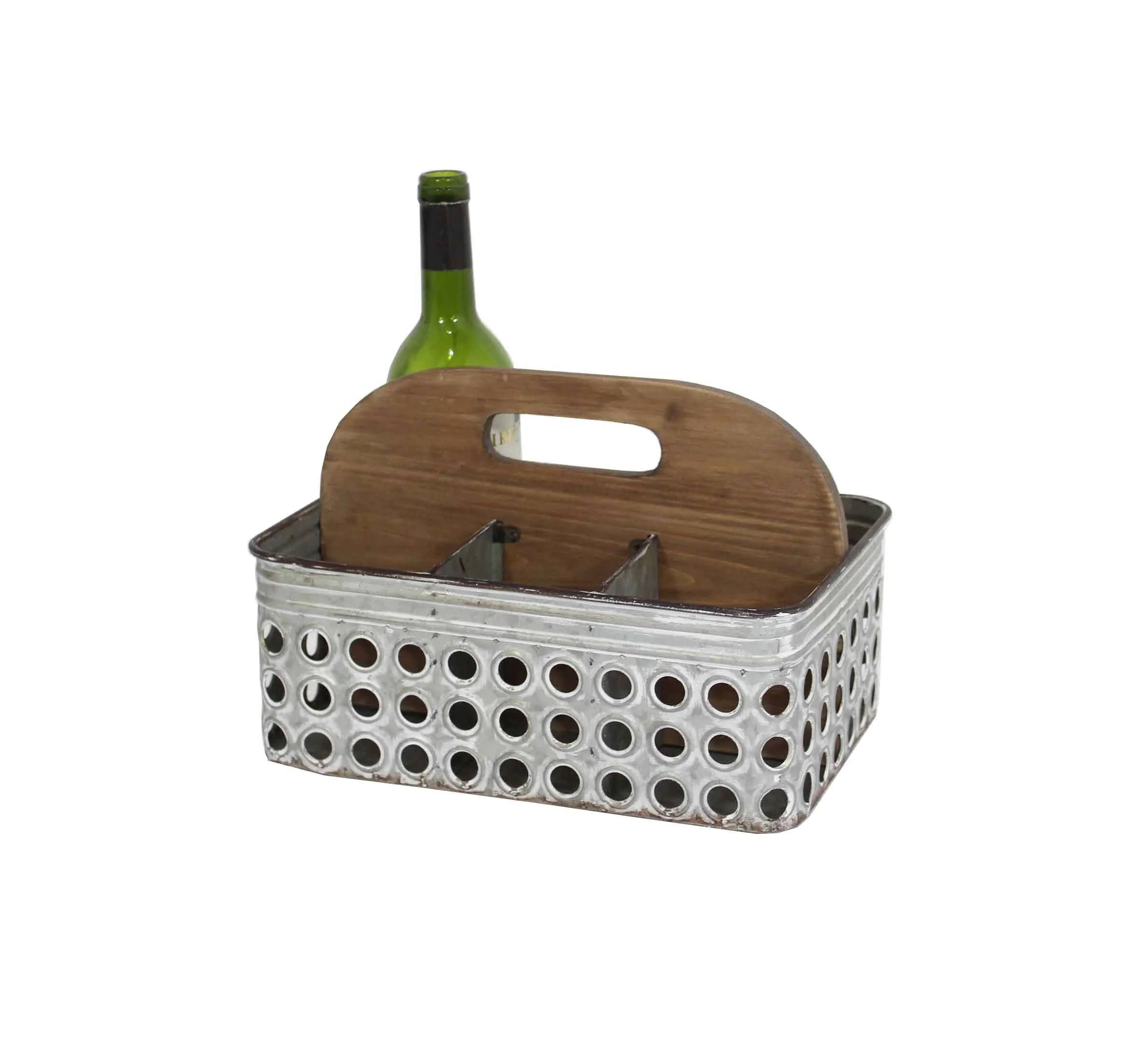 bar party galvanized beer holder unique metal wine rack basket