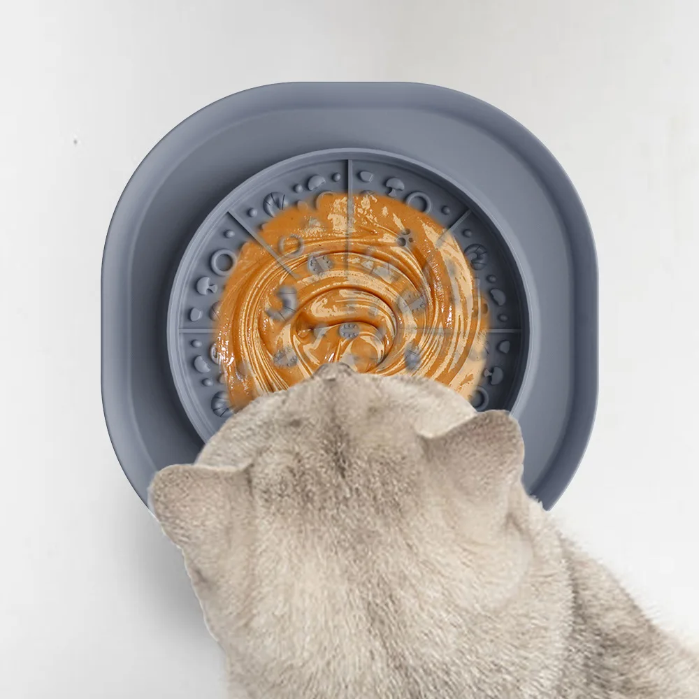 Multi-Functional Anti-Slip Silicone Pet Bowls Specific for Dogs Slow Food Licking Set with Anti-Choking Feature factory