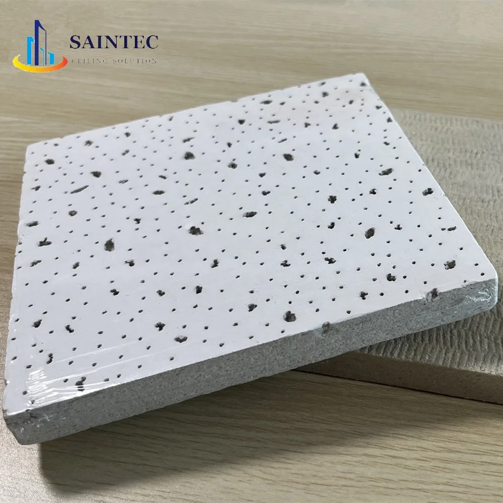 Modern Square Artistic Waterproof Fireproof Soundproof Heat Insulation ISO9001 Certified Mineral Fiber Ceiling Tiles 6-20mm