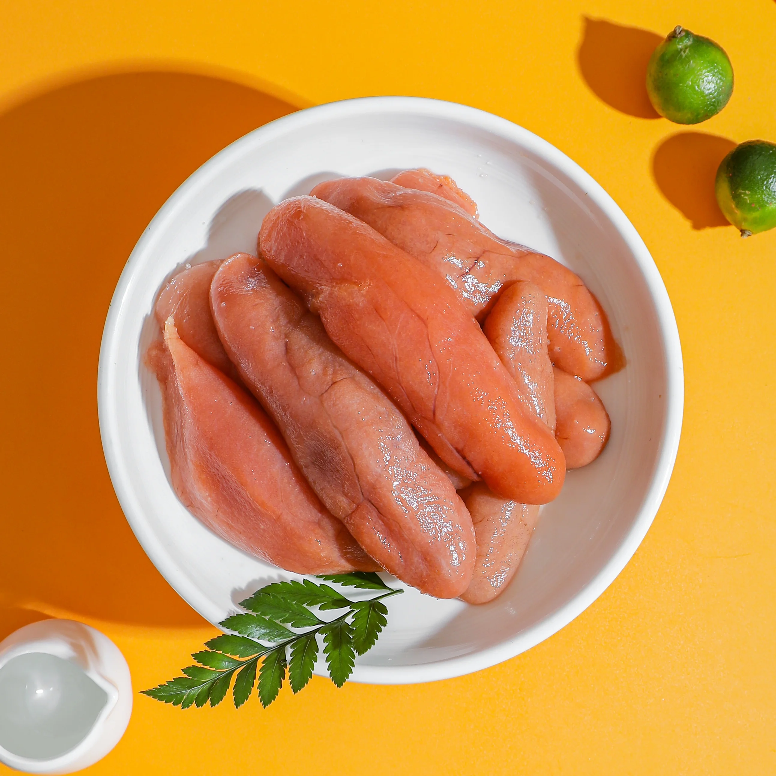 Spicy Alaska Pollock Roe Strips Omega-3 Source Sushi Roll Filling HACCP Compliant Wholesale Bulk Trade 1kg