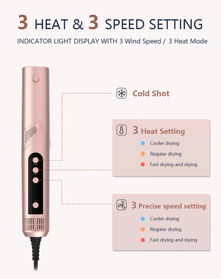 BLDC Foldable Auto Wrap Hair Styler Negative Ion Hot Hair Blower Dryer Brushless Styling Brush Multi Styler details