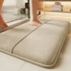 Tapis de bain en mousse à mémoire de forme - Couverture intégrale avec envers en riz corail