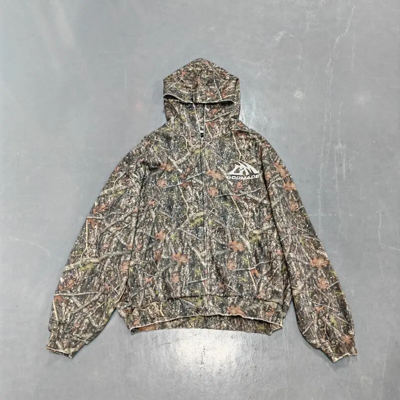 Men's 100% Cotton Acid Wash Embroidery Rhinestone Zip up Hoodie Hip Hop Baggy Fit Streetwear Custom Bling Crystal gallery 7
