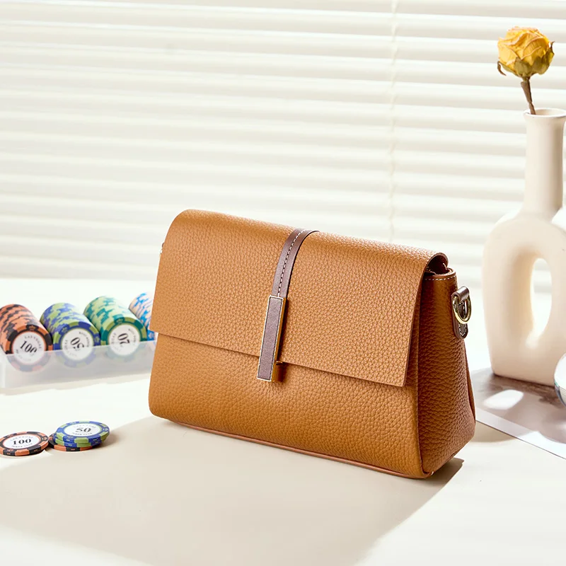 High Quality Fashion Design Customize Pebble Pattern Lady Leather Crossbody Shoulder Bag Custom Leather Bag for Women’s Bag
