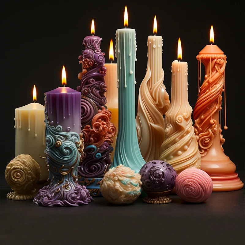 Dumo Customization Colorful Candle Silicone Molds For Candle Making
