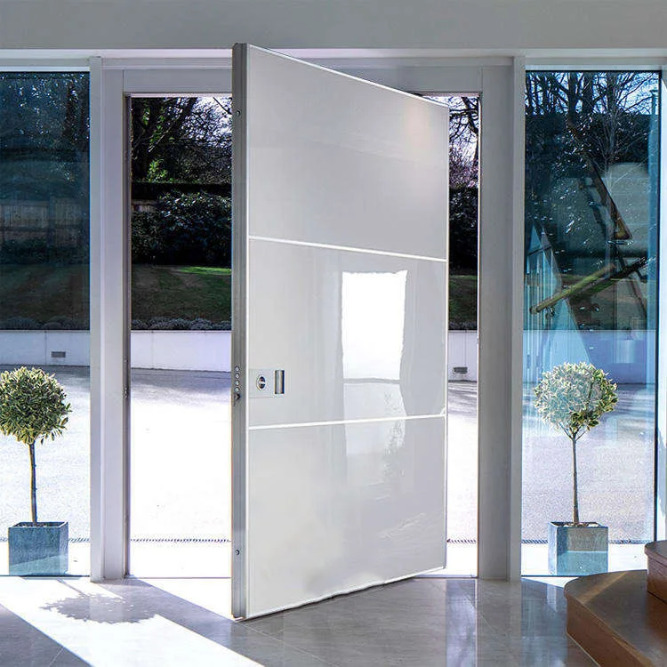 Modern Luxury Oversized Interior Metal Exterior Entry Glass Pivot Doors ...