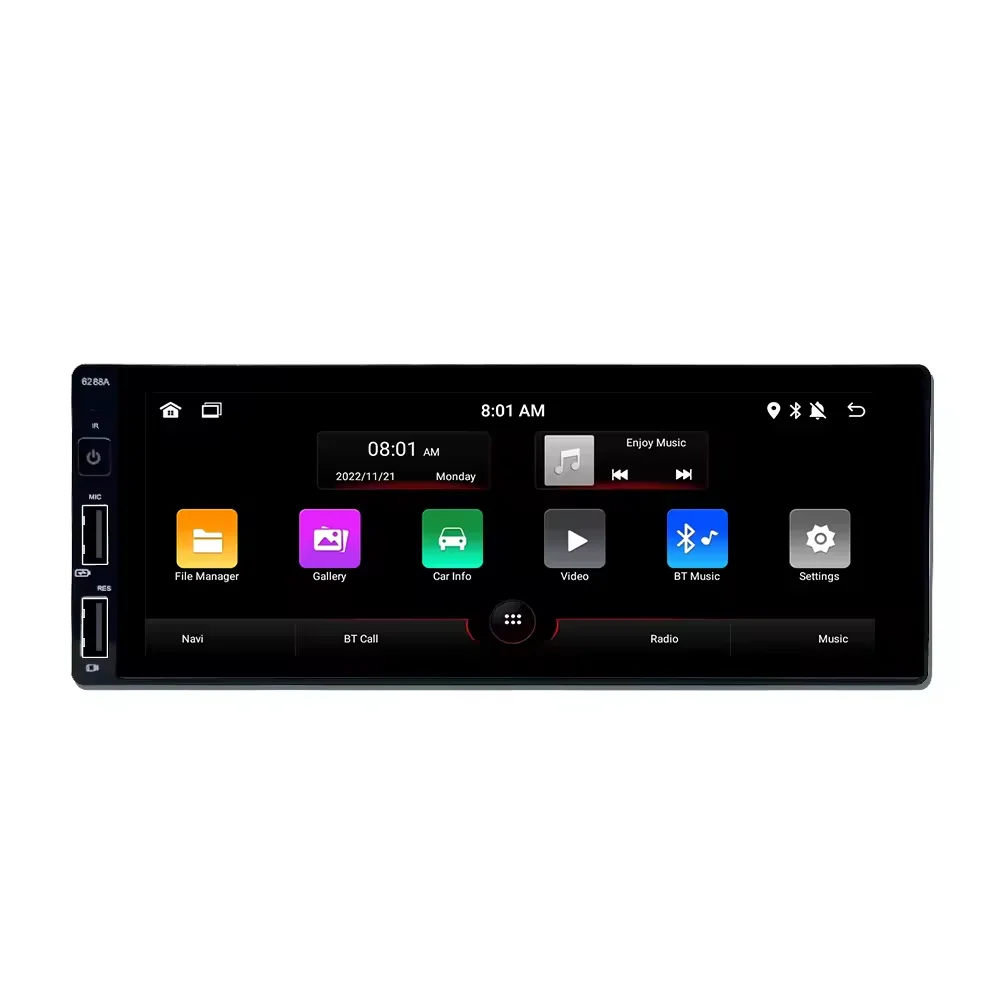 IFreGo Autoradio Met Apple CarPlay En Android Auto, 7 Inch 2 Din Radio Met Bluetooth Fm Radio Autoradio Stuurbediening Mirror Link Usb Aux In Snelladen Achteruitrijcamera 7 Kleurrijke Lampjes