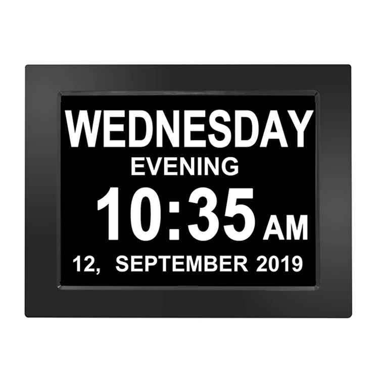 Large Led Digital Display 12 Inch Alarm Hourly Chime Calendar Talking Wall Clock for Visual Impairment People
