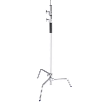 Neewer Stainless Steel Heavy Duty C-Stand 5-10 Feet/1.5-3 Meters Adjustable Photographic Sturdy Tripod for Reflectors Softboxes