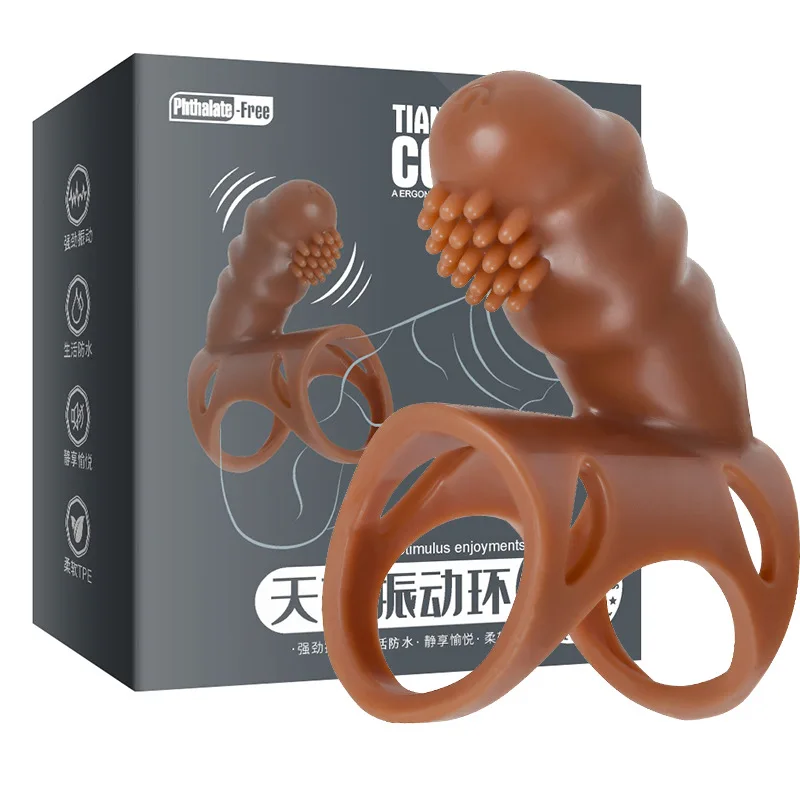Anneaux de pénis en silicone en gros, anneau de verrouillage à vibration de fréquence pour entraîneur masculin, anneau de pénis vibrant puissant