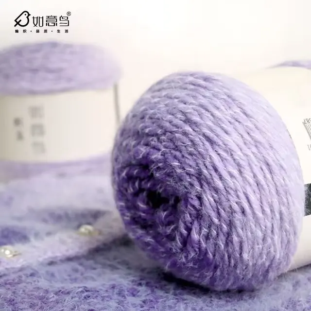 Hand-Woven Long Fleece Thread Hat Scarf Set Blended Nylon/Acrylic Embroidery Knitting Weaving Recycled Dyed Pattern