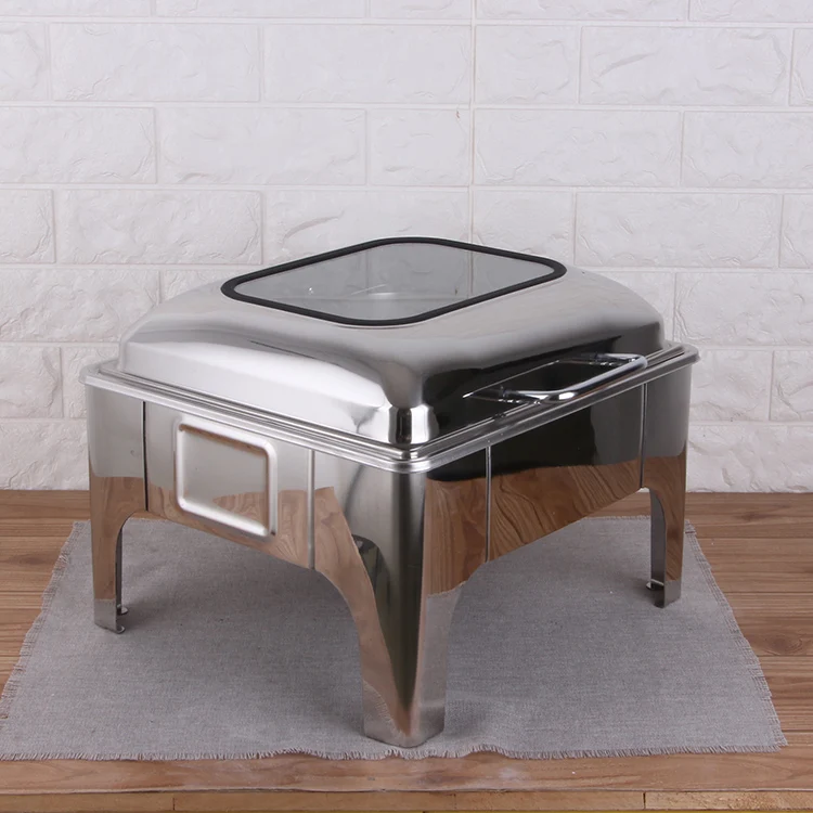 China Good Quality Chafer Dish Buffet Set Hotel Automatic Hydraulic Dining Stove Food Warmer Set Stainless Steel Chafing Dish_8