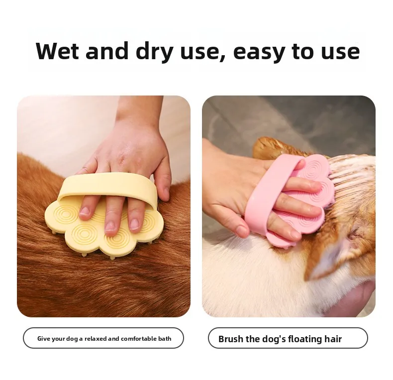 Versatile Pet Cleaning Tool for Bathroom Use Silicone Pet Shower Brush for Cats Bathing and Grooming  manufacture
