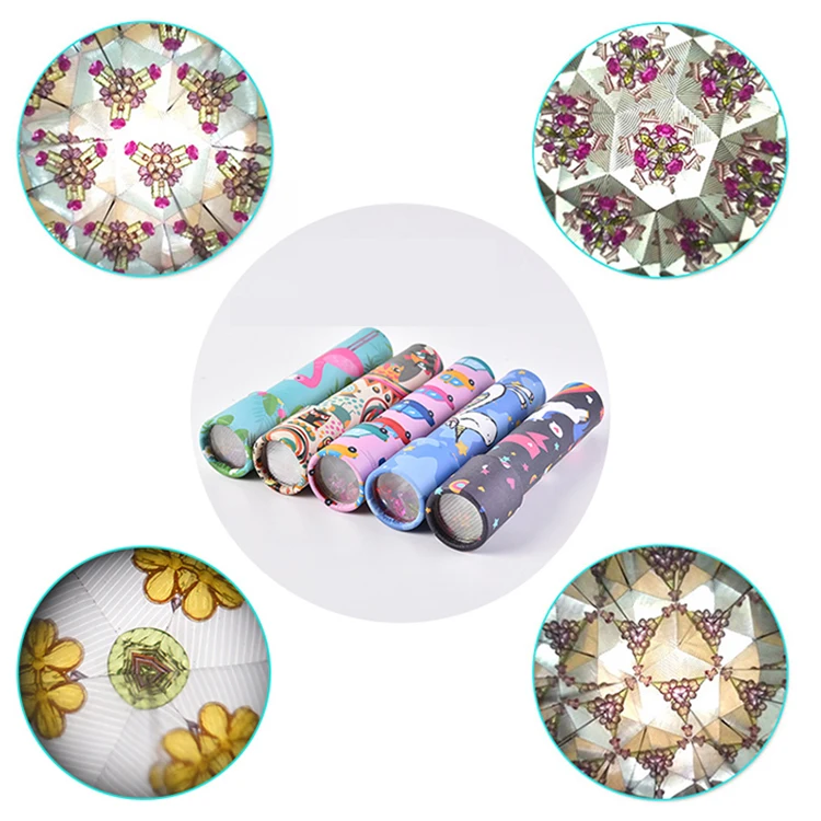 Волшебные классические Развивающие игрушки для детей, необычный мультяшный Детский интерактивный логический вращающийся калейдоскоп