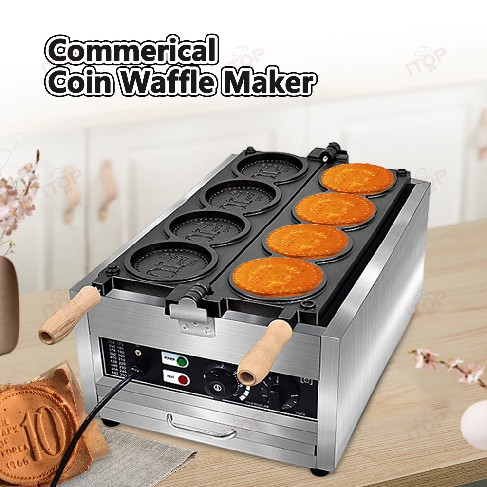 한국 치즈 코인 브레드 머신 소규모 사업용 상업용 맞춤형 치즈 코인 팬케이크 와플 메이커