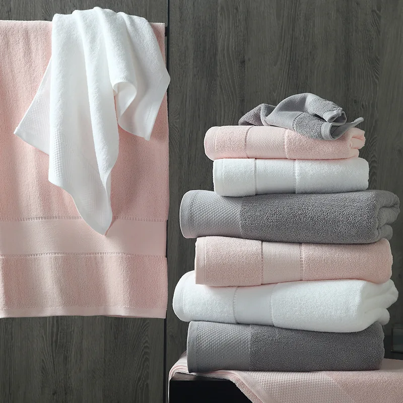 Cotton Bath Towel 80*190cm Ultra Soft Quick Drying Thicken Hotel