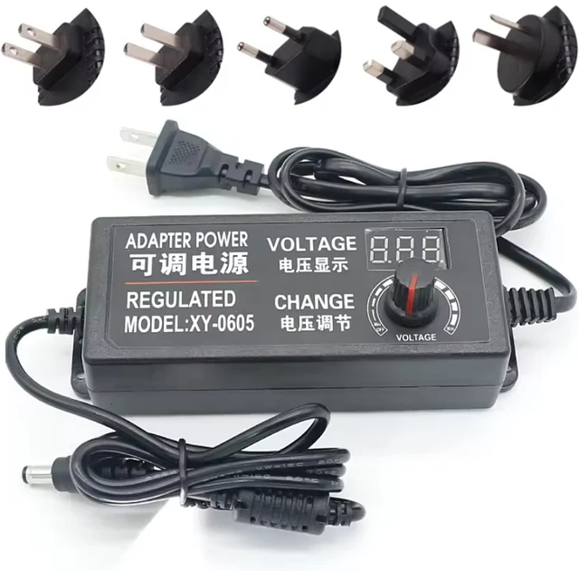 AC to DC Adjustable Switchable Variable Multi Voltage Universal Power Adapter Supply Display Screen Switching Charger 3-12V 24V