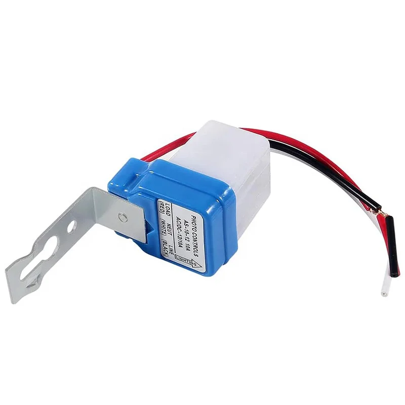 2 x Fotosensorschalter mit automatischer Lichtsteuerung, für den Außenbereich mit Fotozelle (as-10a-220 V