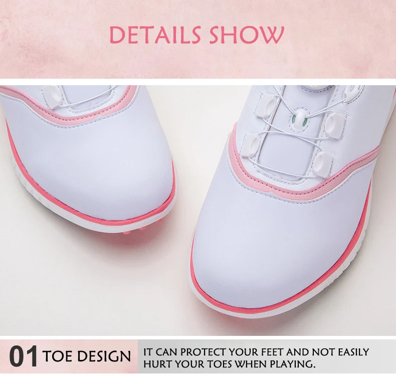 New golf shoes ladies waterproof shoes spin buckle laces spring and summer non-slip sports shoes