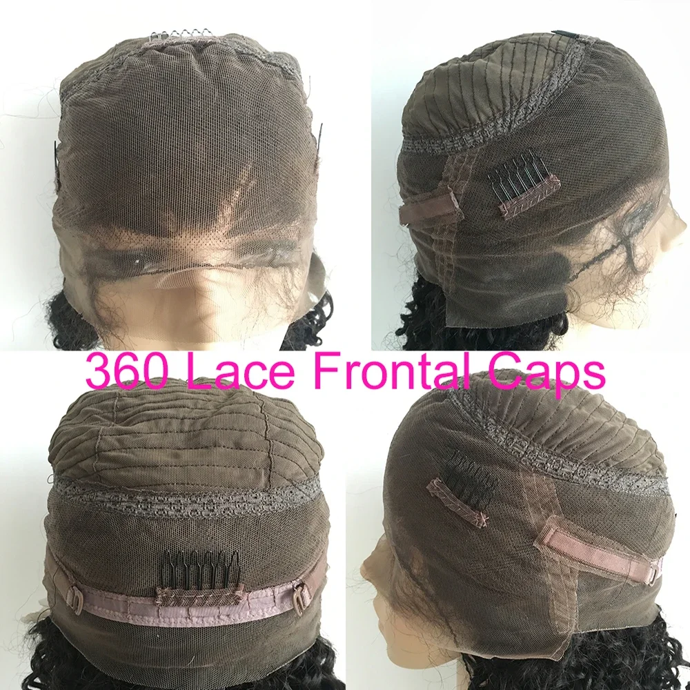 Peruca lace front de cabelo humano kinky curly castanho_voghion.com