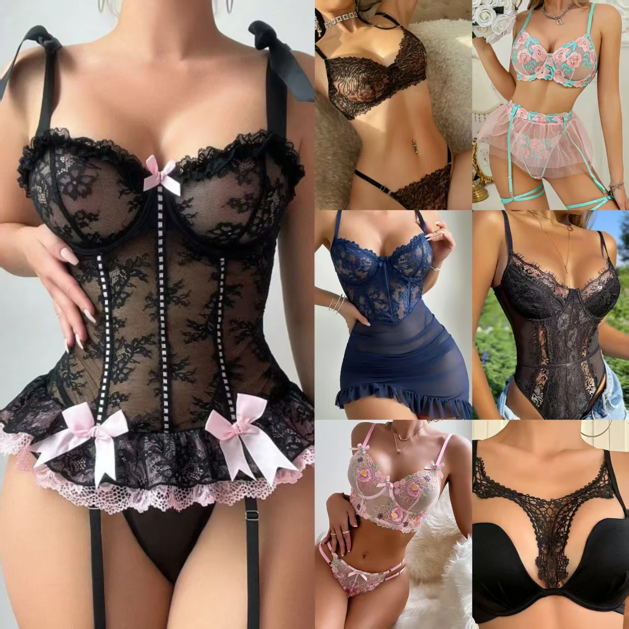 High Quality Wholesale Sexy Lace Bra Underwear Two-piece Set Plus Size Gathering Slim-fit Xxxxl Fat Women Sexy Lingerie High Quality Wholesale Sexy Lace Bra Underwear Two-piece Set Plus Size Gathering Slim-fit Xxxxl Fat Women Sexy Lingerie