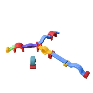 17pcs Children's Outdoor Plastic Balance Bridge Physical Training Combination Toy & Structure