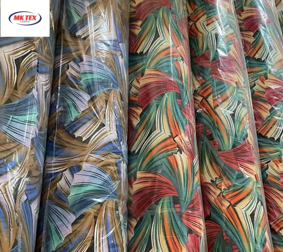 High Quality Appeal Textile Woven Korean 3068 Rayon Digital Print Fabrics Cotton Rayon Print