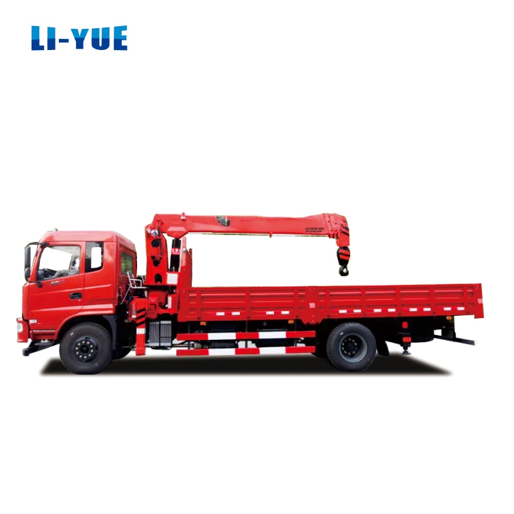 Dongfeng 4x2 170 HP Cummins Engine 5 Ton Tipper Dump Truck with Mounted Crane