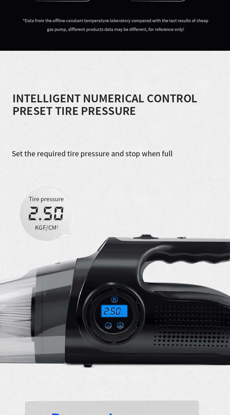 4 In 1 Wired Charging 6000pa Car Vacuum Cleaner Air Pump Powerful Auto