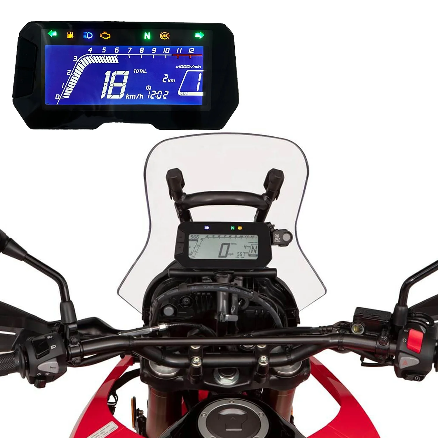 LCD Digital Speedometer for Honda CRF250 Rally Motorcycle LCD Digital Speedometer for Honda CRF250 Rally Motorcycle