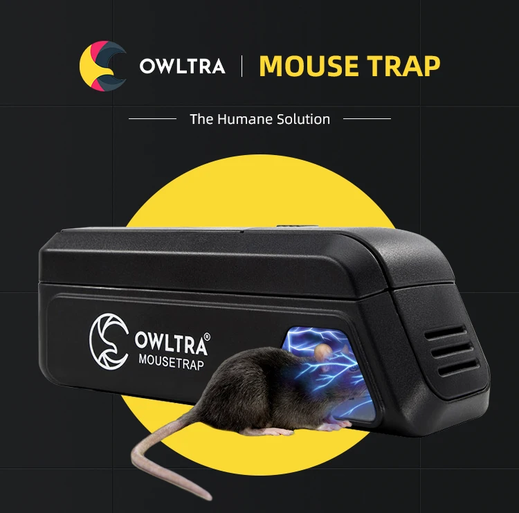 OWLTRA Electronic Mouse Trap. Quick & Humane 4AA Batteries (not