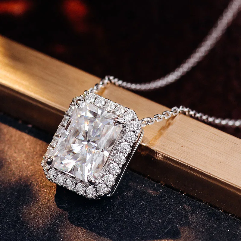 Ciondolo Matrimonio Diamante Creato In Laboratorio 2 Ct - Placcato Oro Giallo 14K, Donna