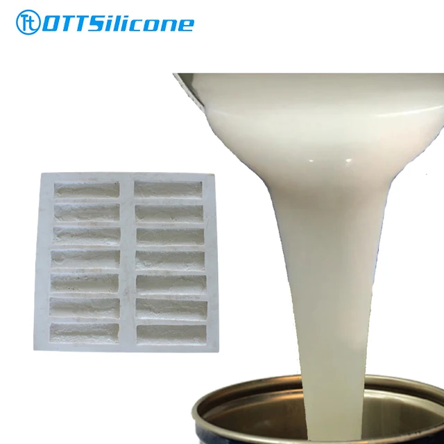 RTV2 Silicone 30 Shore a Hardness for Concrete Stamps Mold Designing