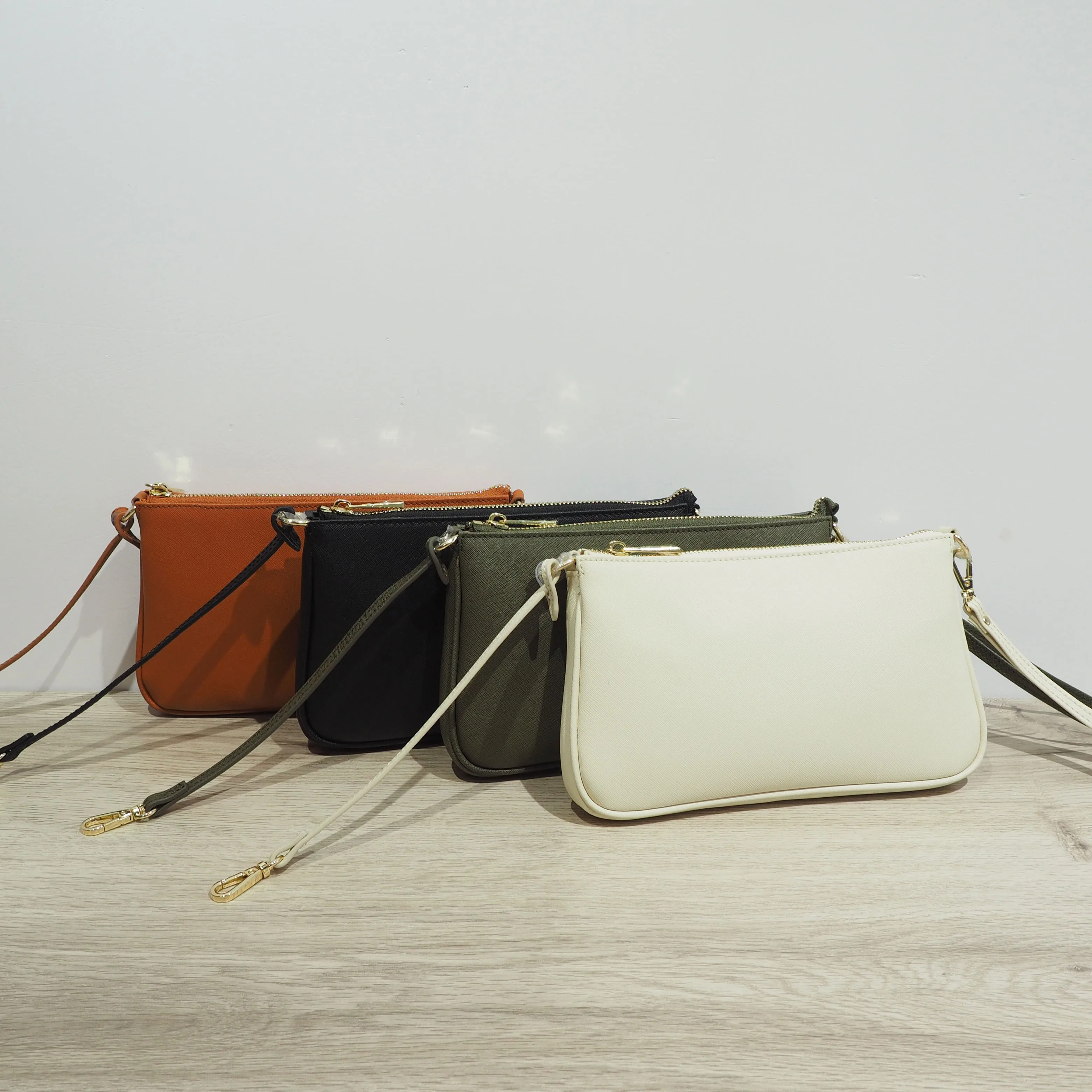 Best Price Saffiano Leather Mini Shoulder Bag Short Strap Clutch Purses