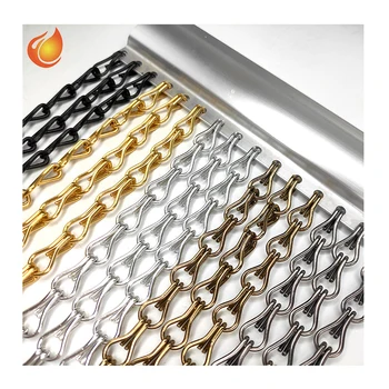 Gold color decorative wire mesh Metal decoration screen partition stainless steel decor net