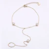 Pulsera de oro macizo de 18k con oro cultivado en laboratorio