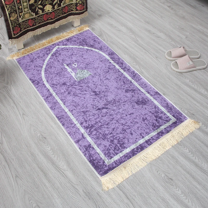 Padded Prayer Mat For Children Washable Polyester Worship Blanket_voghion.com