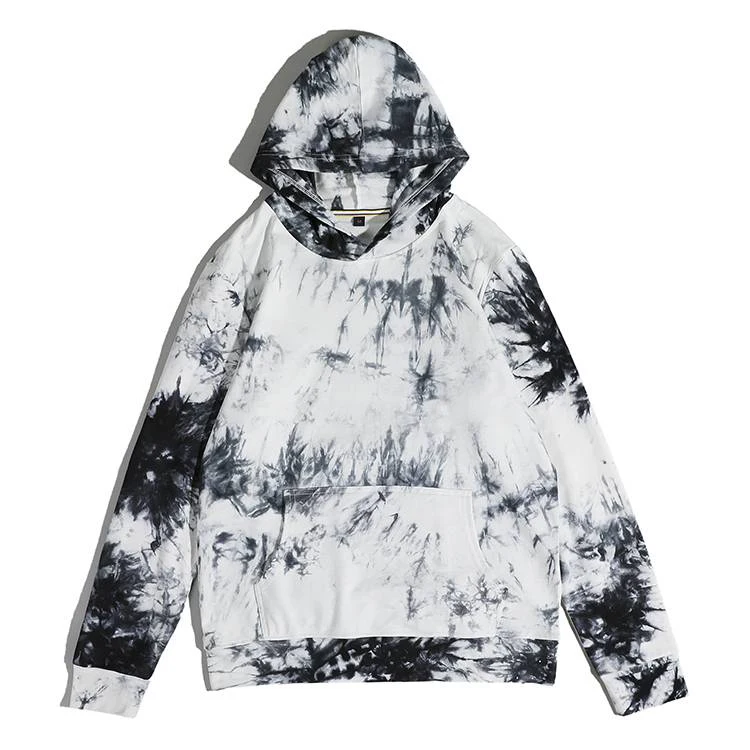 High Quality Blank Tie-dye Hoodie Custom Logo Cotton Tie Dye Hoodie Set ...