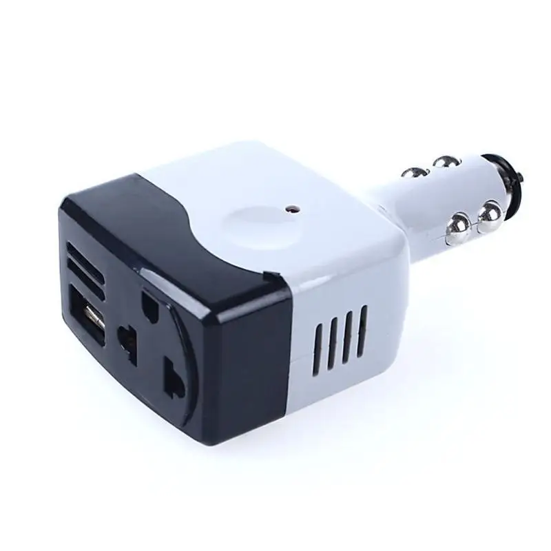USB Outlet DC 12/24V to AC 220V Car Charger Power Inverter Adapter Converter 