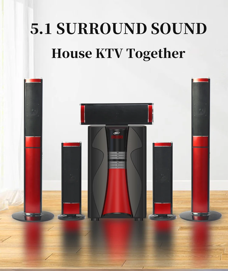 African Speaker Home Theater 5.1 Audio Ac/dc Multimedia Set Stereo