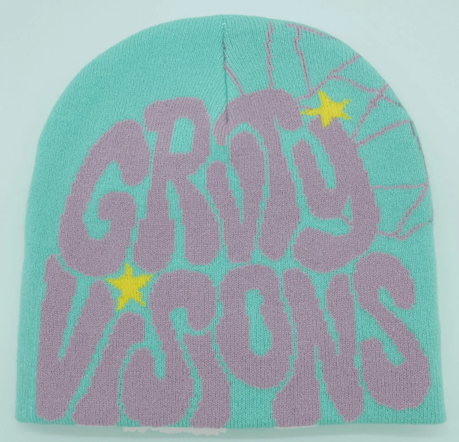 Custom Graphic Design Printed Jacquard Woven Knitted Streetwear Skull