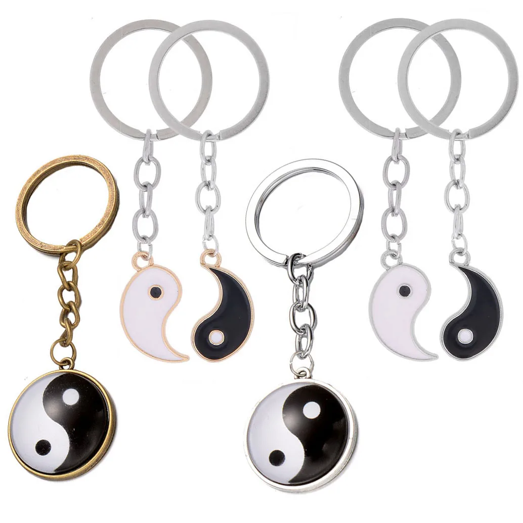 Yin Yang Tai Chi Keychain Best Friends Couple Matching Sets for Women Men  High Quality Keyring Gift Yin Yang Couple Keychains