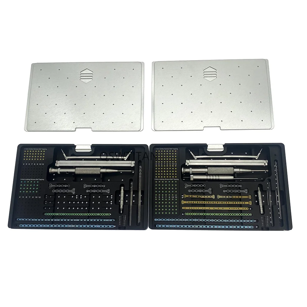 ALPS Mini Titanium Locking Plate System Kit 1.1  1.6mm Small Pet Orthopedic Veterinary Surgical Instruments Set